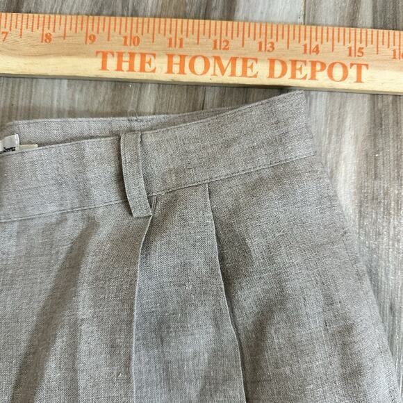 VTG y2K‎ Abercrombie & Fitch Womens High Rise Shorts 12 Tan Linen 90s Twee - Picture 5 of 9